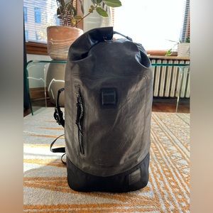 NIXON Origami Backpack-Grey-Black PU Waxed Canvas